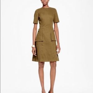 Brooks Brothers Stretch Cotton Twill A-line Dress